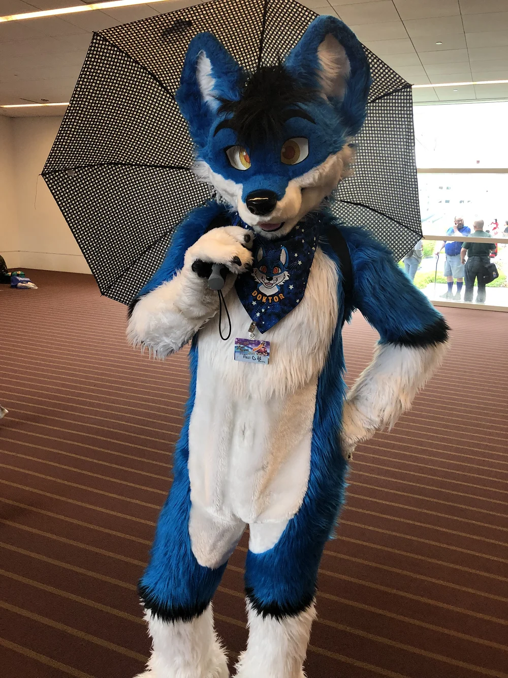 

Cool Blue Black White Fox Wolf Adult Long Fur Husky Dog Fursuit Mascot Costume for Cosplay Party Game Fancy Dress Halloween