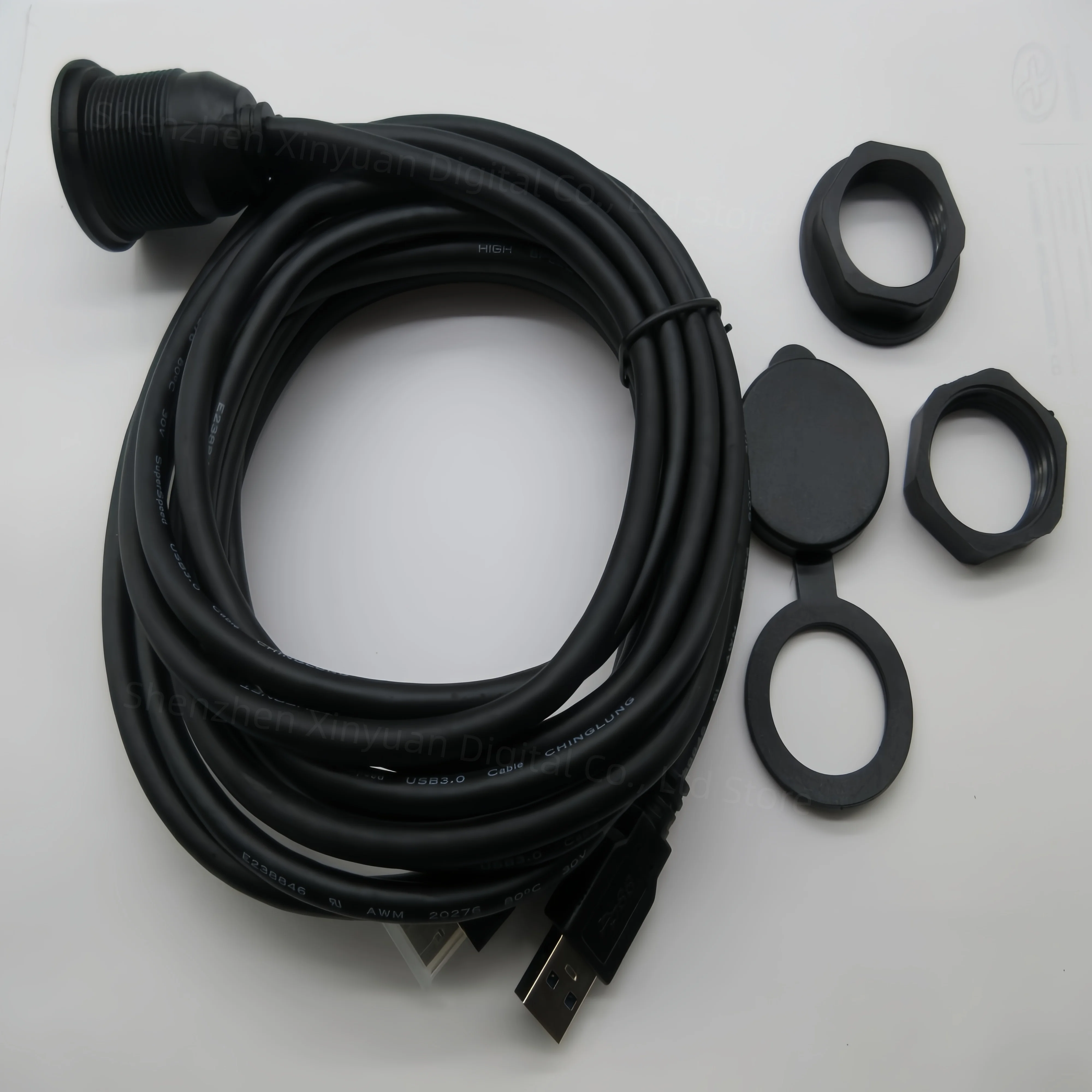 Installation of 2m USB 3.0 4K HDMI and 5Gbps embedded extension cables for instrument panel/panel,