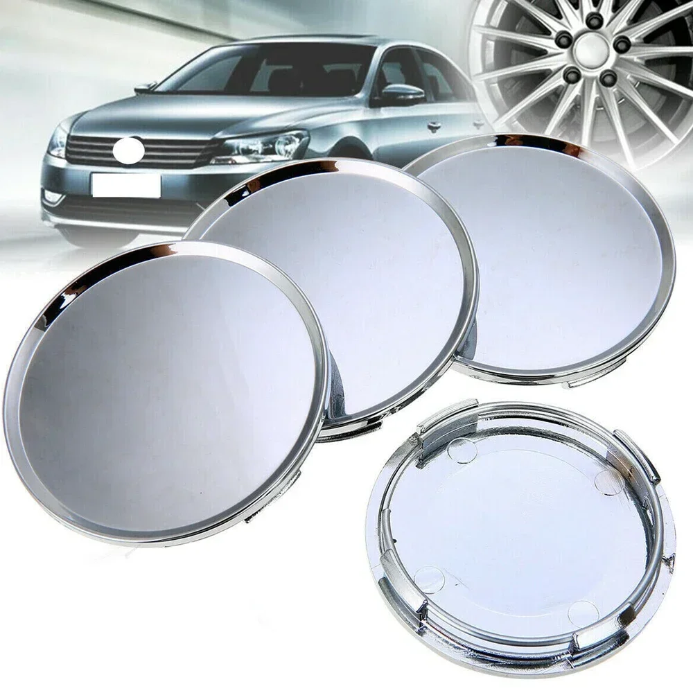 4Pcs 63mm Silvery Universal Vehicle Car Wheel Center Caps Cover Tyre Tire Rim Hub Cap Wheel Spacers Accesorios Para Automóvil