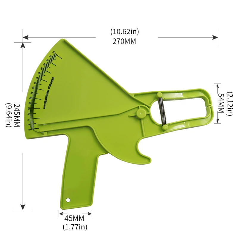 0-80mm Body Fat Measure Tester Analyzer Sebum Caliper Clamp Shaped Ruler Skinfold Test Instrument Measuring Tape