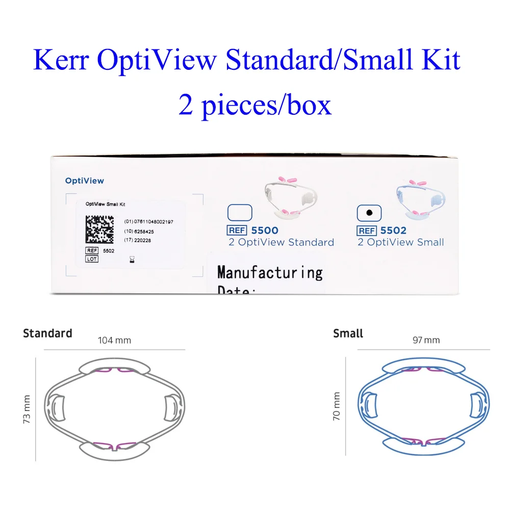 Kit Écarteur de Joues et Jules OptiView, Standard 5500 ou Petit, Outils de Dentiste Originaux, 2 Pièces/Boîte, 5502