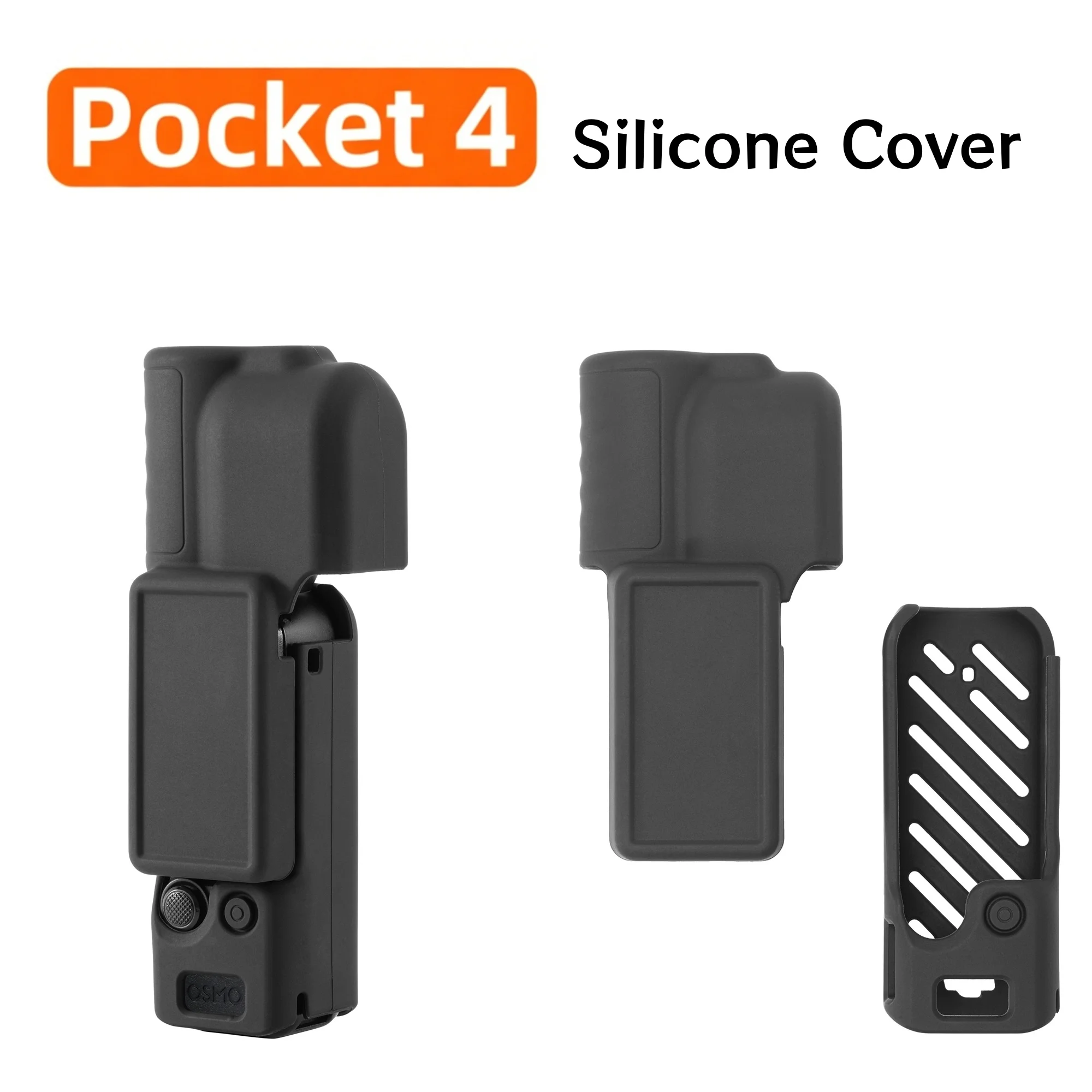 

For Pocket 4 Silicone Cover, Protective Case Lens Protector Scratch-Resistant Sleeve Skin Compatible with DJI OSMO Pocket 4