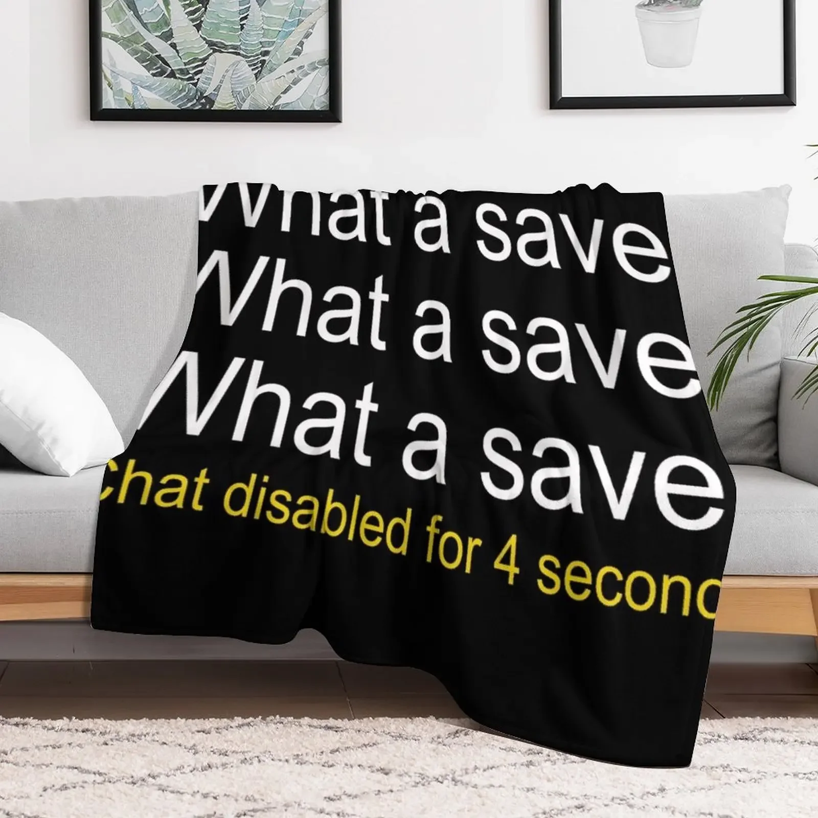 What a save! Chat disabled Rocket League Throw Blanket Fashion Sofas halloween Soft Beds Furry Blankets