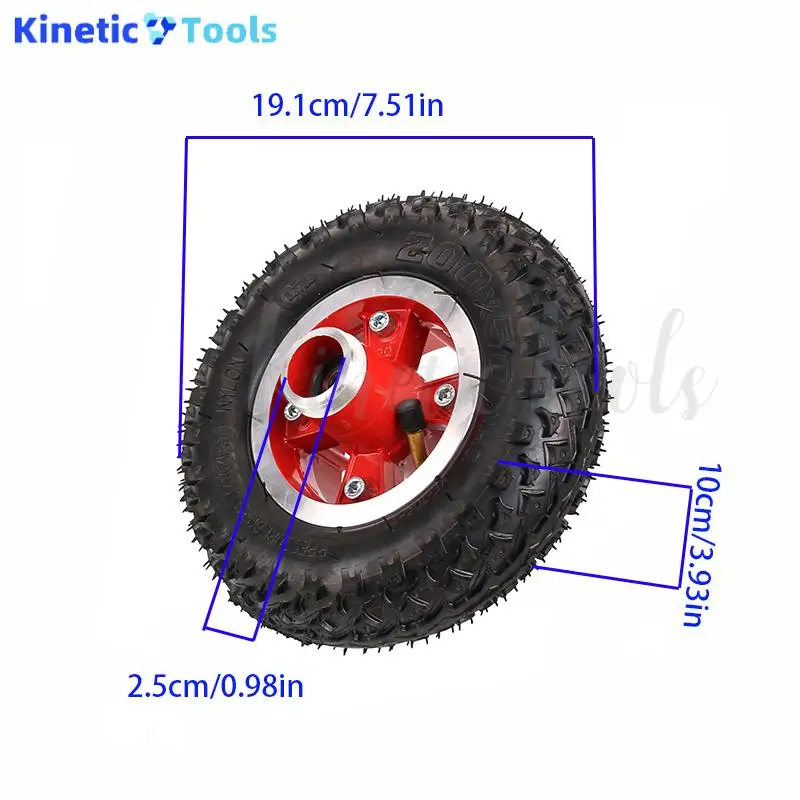 200X50 с зубчатым колесом, силовым шкивом, аксессуары для модификации надувного колеса, подходящие для 8-дюймового электрического скейтборда