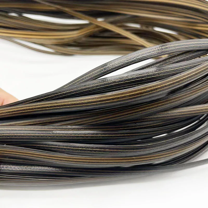 500g 70M Coffee Gradient Flat Synthetic Rattan Weaving Material Plastic Knit Repair Chair Table PE Woven Rattan