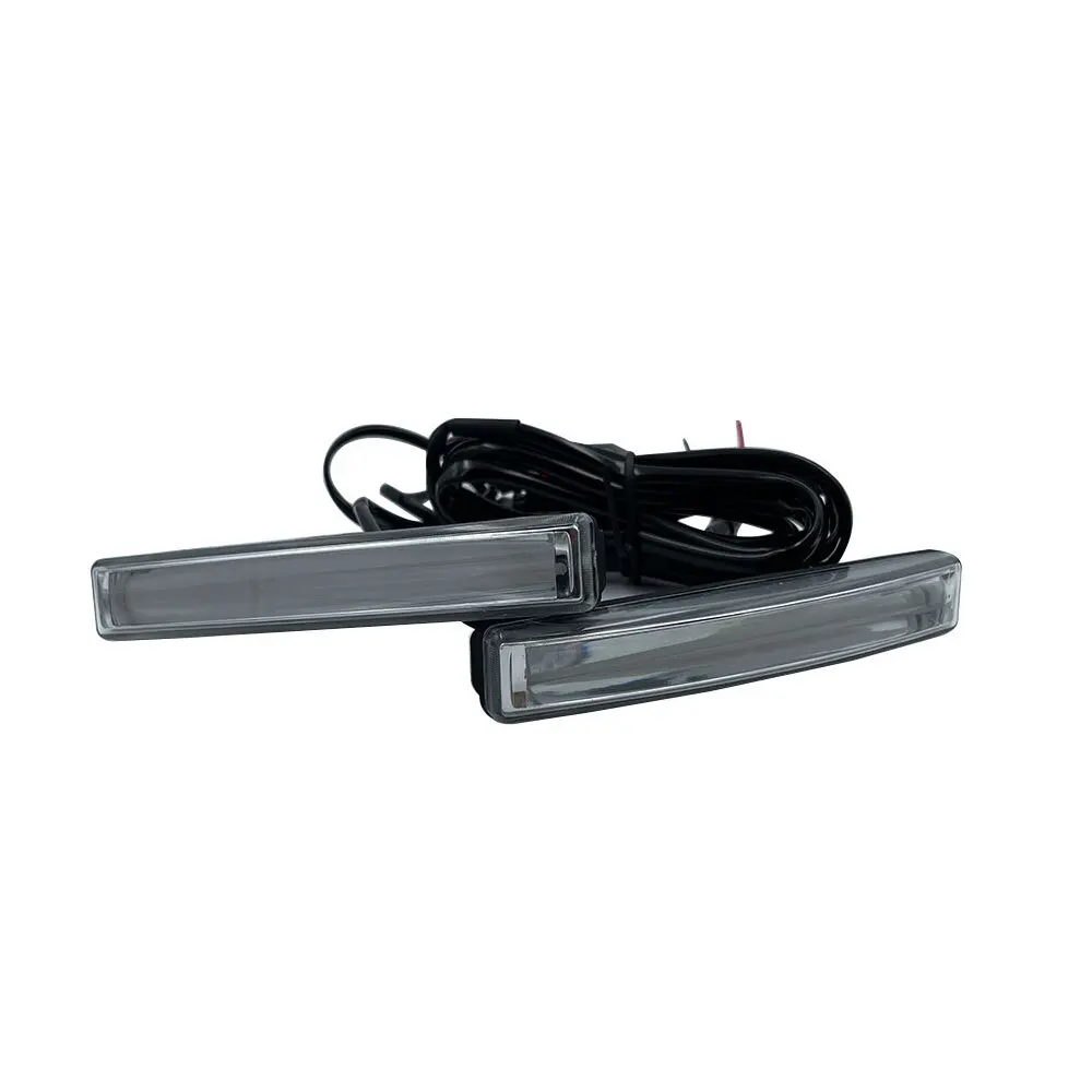 Car LED Guide Plate Daily Running Lights Signal Bar Lamp Universal Model Pair With Line Group Decoder 160X40X22MM