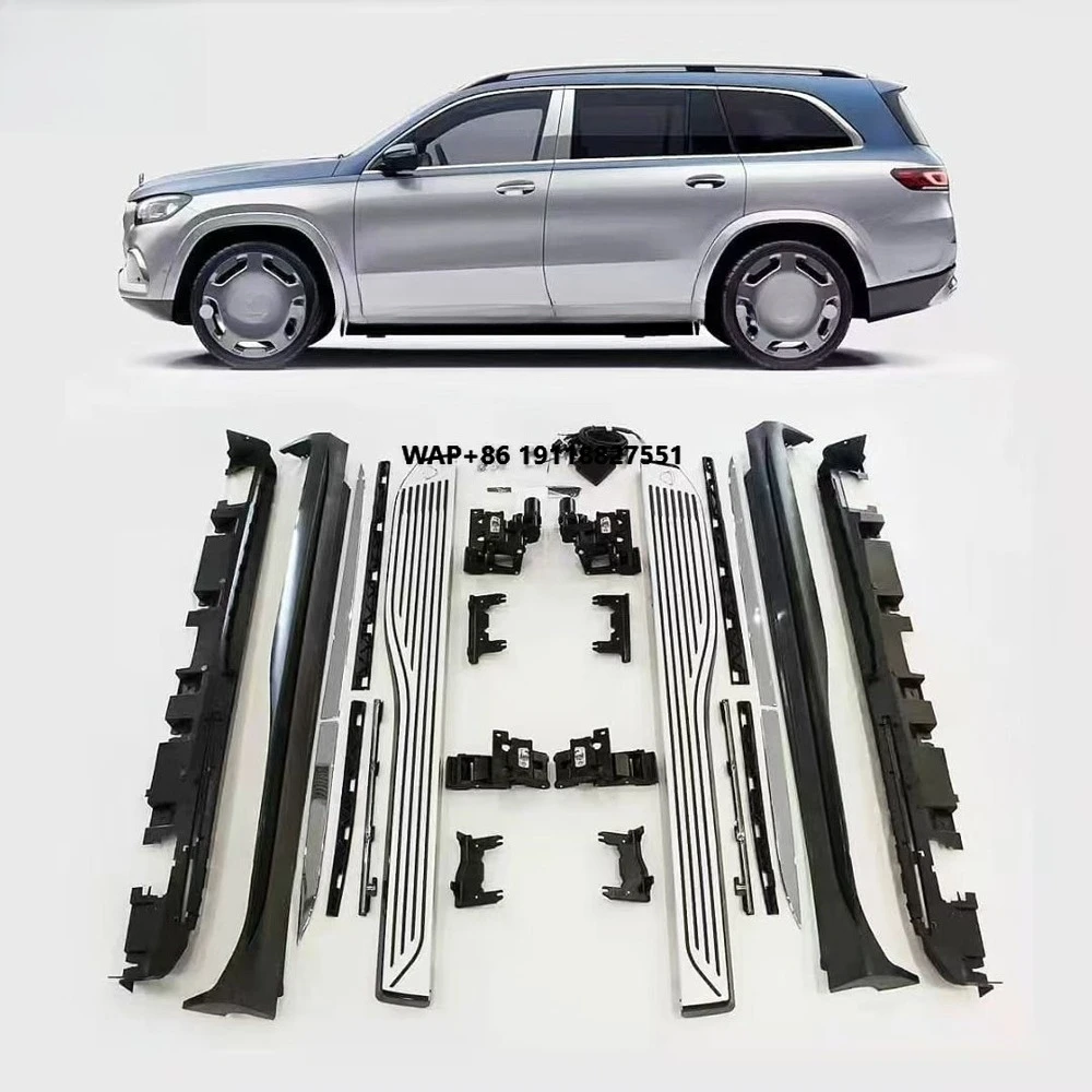 

For GLS/GLE (X167/W167) Maybach-style Electric Side Steps 22CM Widened Panel Side Skirts 6 Brackets IP67