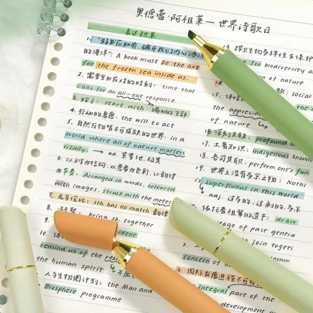 مجموعات أقلام هايلايتر اليومية ، هايلايتر نابض بالحياة ، حبر سريع الجفاف ، مقاوم للطخة لتشفير الألوان ، الطلاب ، المحترفون