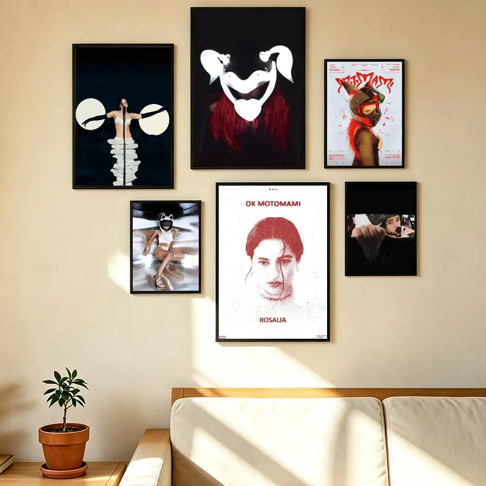 Singer Rosalia Motomami Poster High Quality Dorm Living Room Aesthetic Wall Decoration Painting Stickers Gift