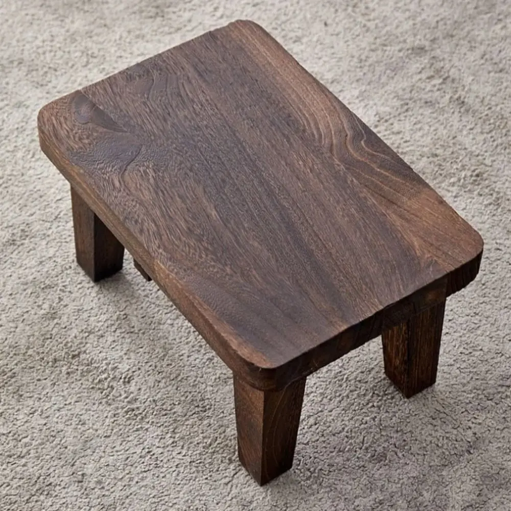 Solid Wood Small Stool Japanese-style Stretched Legs Shoe-changing Stools 30*20cm Large Load Bearing Home Low Stool Household
