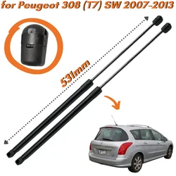 Qty(2) Trunk Struts for Peugeot 308 (T7) SW Estate 2007-2013 531mm 8731Q8 Rear Tailgate Boot Lift Supports Gas Springs Shocks