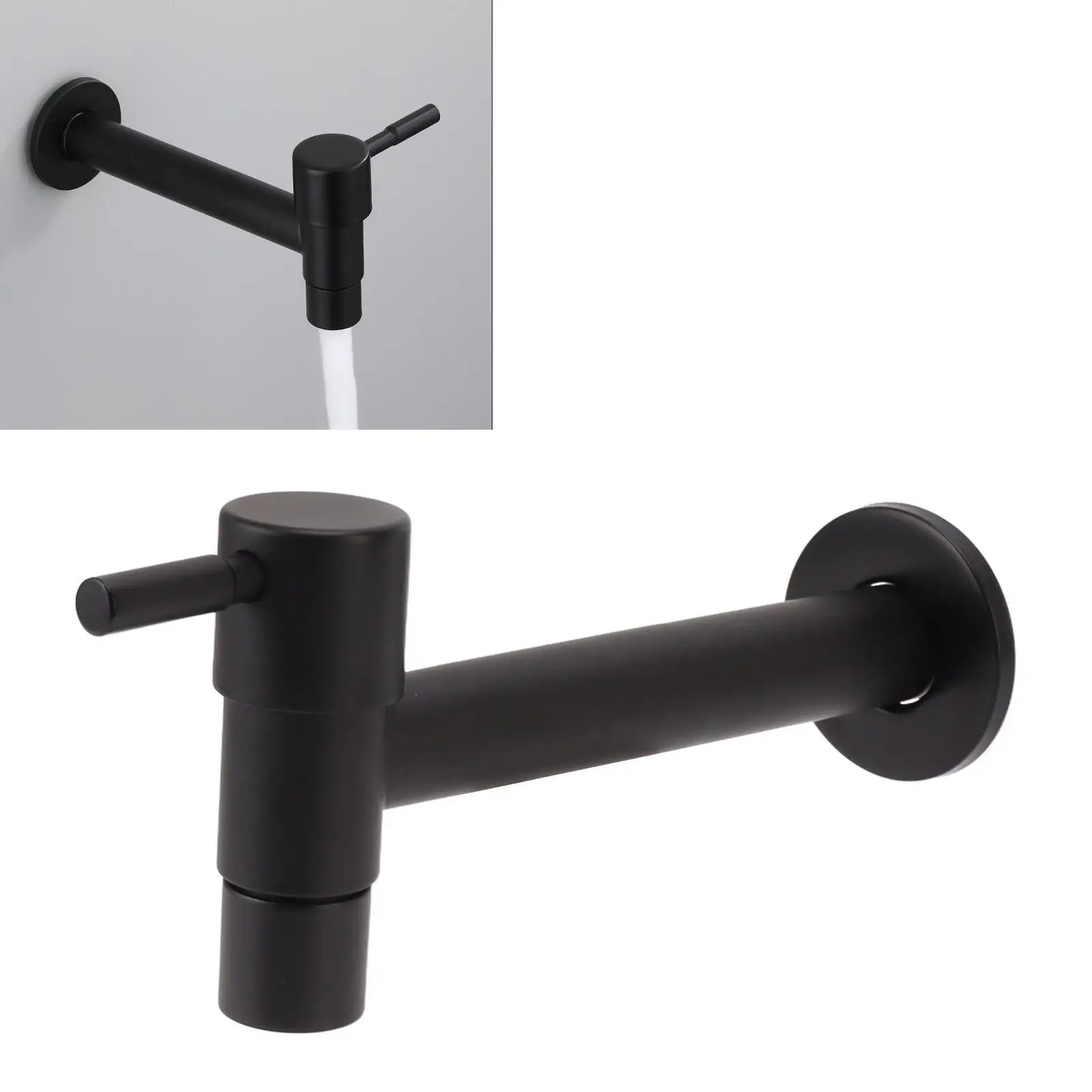 Single Cold Water Faucet Tap G1/2 Thread Anti-Rust for Bathroom & Garden Use