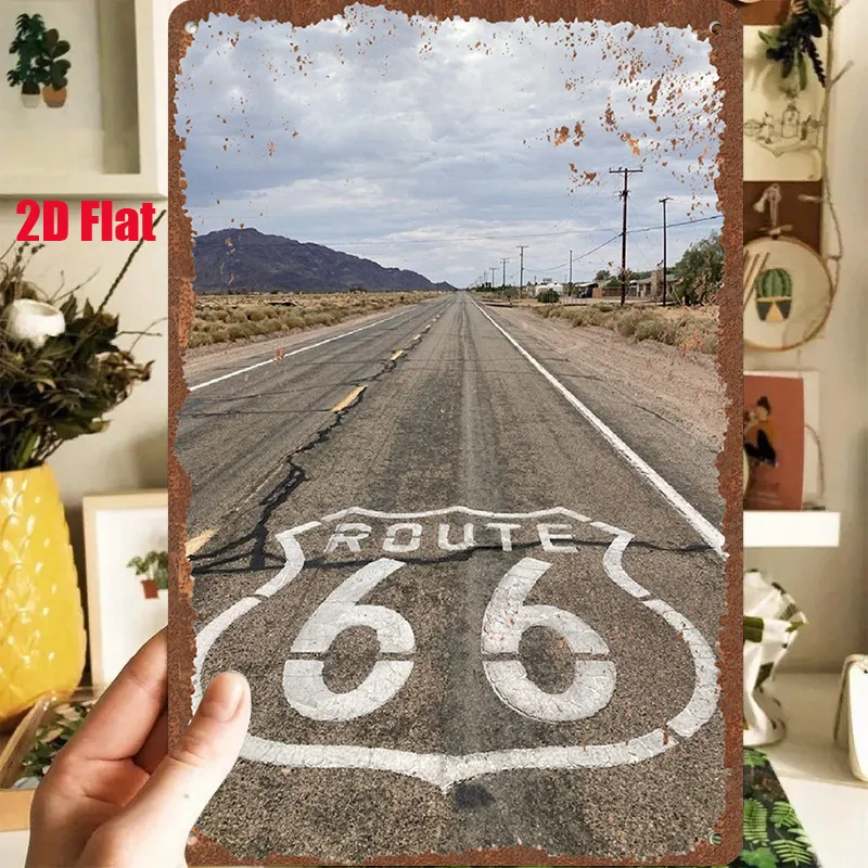 2D Flat - 1pc 2D[Flat] Metal Sign Retro Tin Painting 