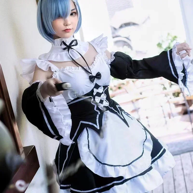 

2026Anime Cosplay Costumes Vestido Re:zero Kara Hajimeru Isekai Seikatsu Halloween Costumes for Women Loli Dress