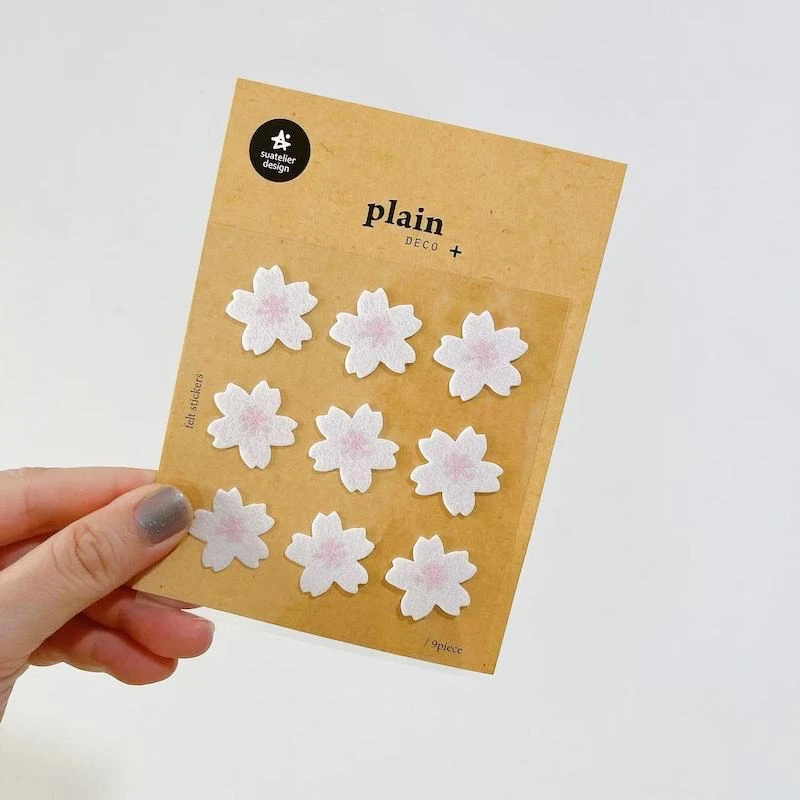 Korea Origin Suatelier Sakura Aufkleber Papier PVC Scrapbooking Material Niedliche rosa Blume Junk Journal Deco Bastelzubehör – Detail 9