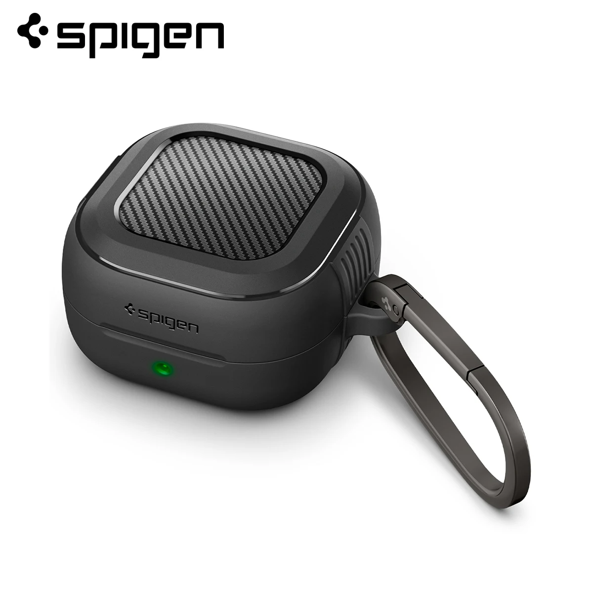 Capa Spigen Rugged Armor para Samsung Galaxy Buds 4 Pro / Buds 4 – Capa Protetora à Prova de Choque com Mosquetão