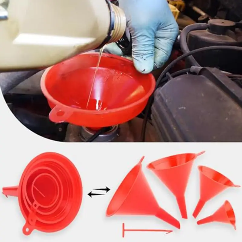 Transmission Fluid Funnel 8-Piece Oil Funnel Kit Right Angle Funnel Wide Mouth Funnel With Manual Siphon Pump For Water Kerosene