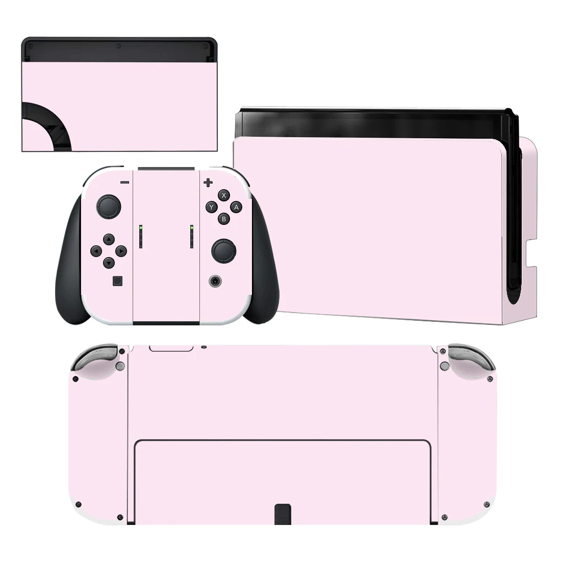 Pure Purple Pink Color Skin Cover Sticker Decal for Nintendo Switch NS OLED Console Joy-con Controller Dock Vinyl