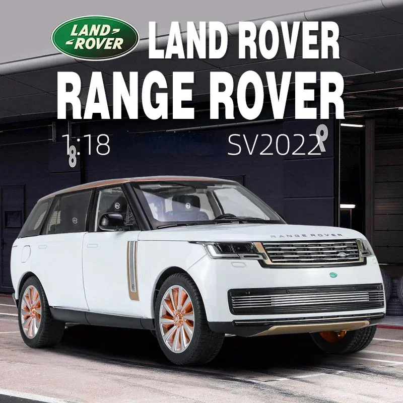 1:18 2022 LAND ROVER RANGE ROVER SV Alloy Car Model Sound And Light Pull Back Toy Car Boy Collection Decoration Gift