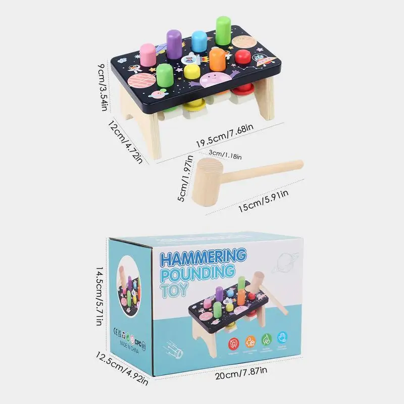 لعبة اجتز الخلد للأطفال الصغار لعبة اجتز الخلد الملونة مقعد قصف خشبي مع مطرقة ألعاب تعليمية لمرحلة ما قبل المدرسة