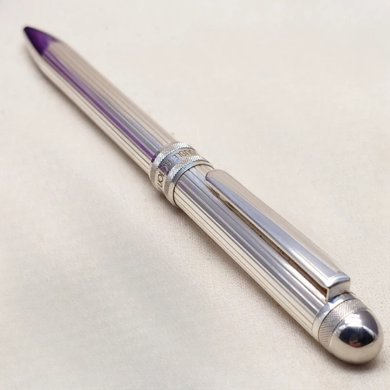 Caneta gel composta de platina, prata esterlina premium feita no japão, preta, recarga de 0,7 mm, comemorativa, presente de caneta rollerball comercial