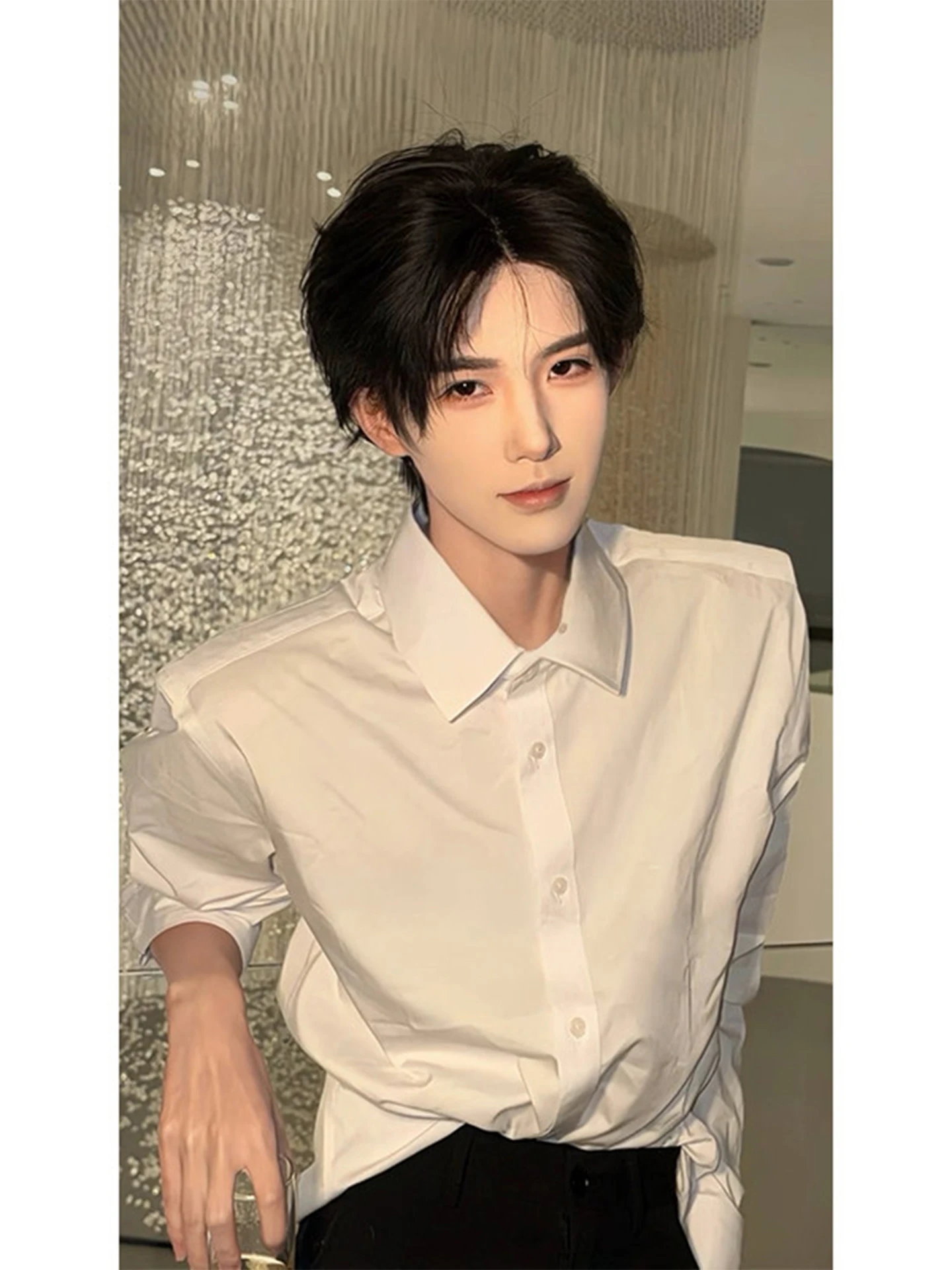 

Мужская куртка-жакет Teenage Sle с длинными рукавами, на флисовой подкладке, повседневная, для ношения под одеждой, с эффектом высококачественной верхней одежды