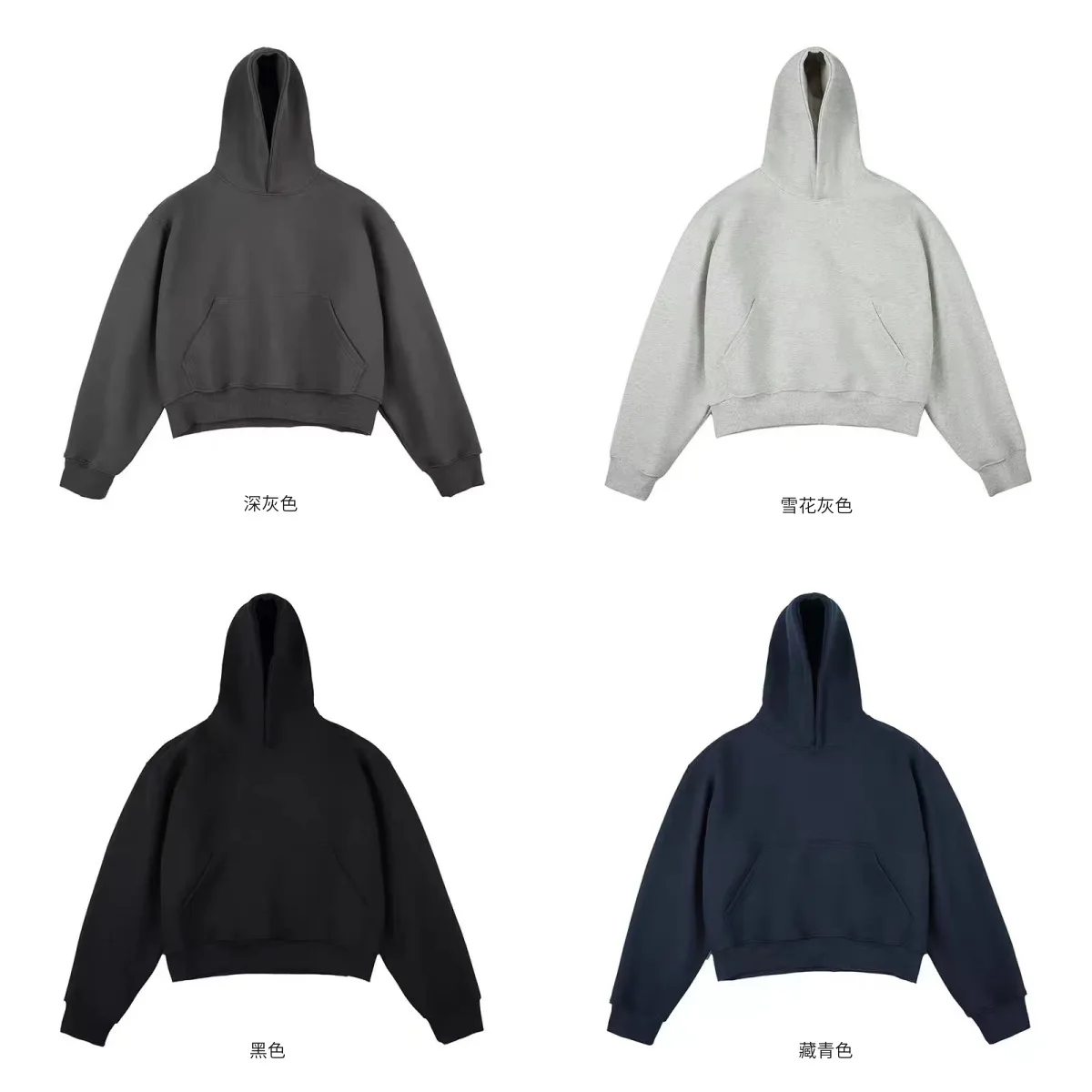 Damen Herren Hoodie, Damen Baumwoll-Sweatshirt mit Kapuze, einfarbig, lässig, locker geschnitten, langärmelig, Mädchen Jungen Kurz-Sweatshirt, Studenten-Hoodie – Detail 2