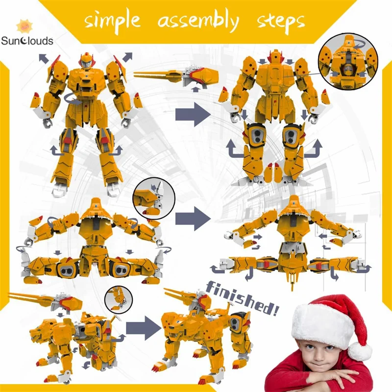 Jouets figurines robot, figurine jaune abrasive de 10 pouces, jouets animaux déformables pour enfants à partir de 6 ans