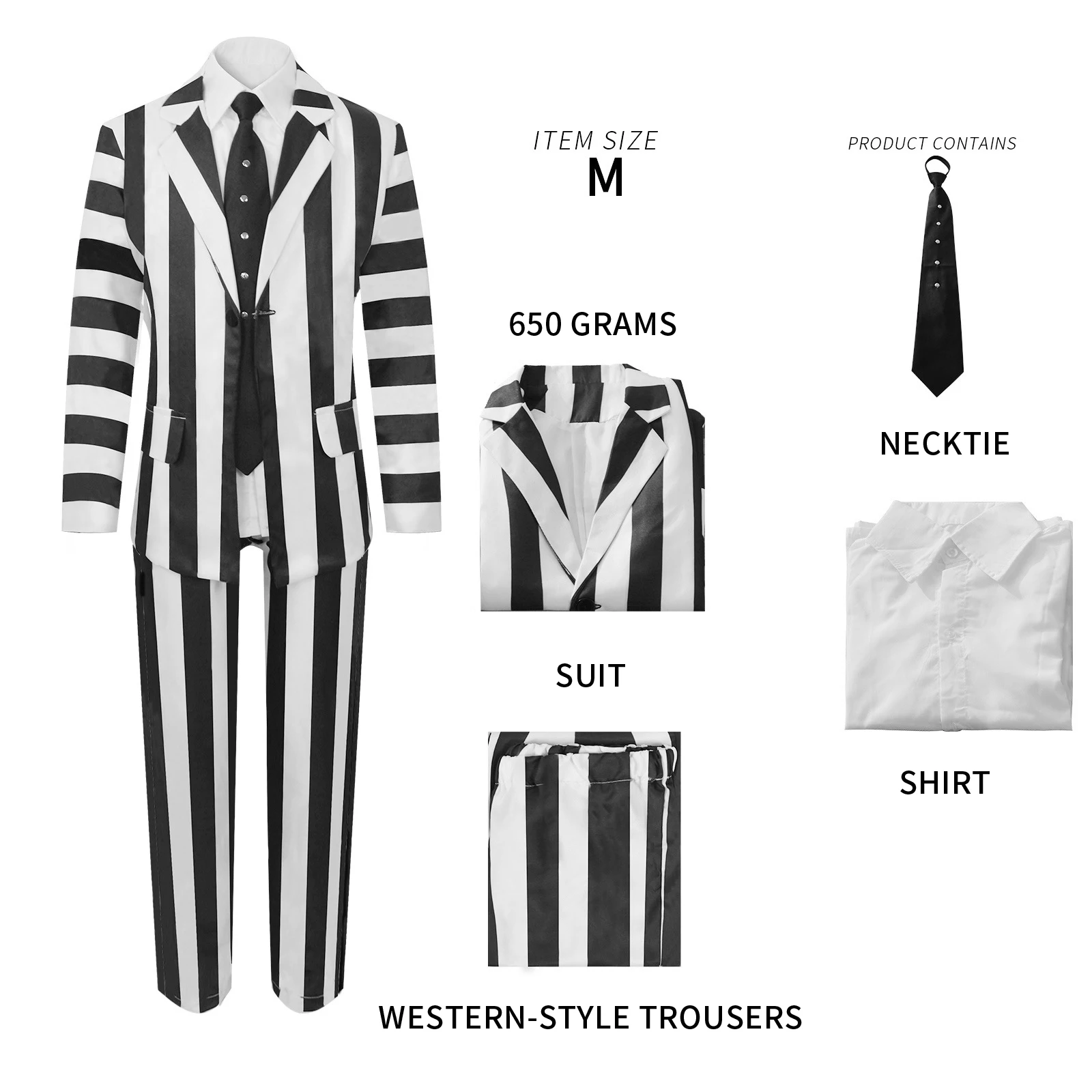 New Beetle Juice Infernal Master Cos Costume Beetle Juice Cosplay Halloween Performance Costume