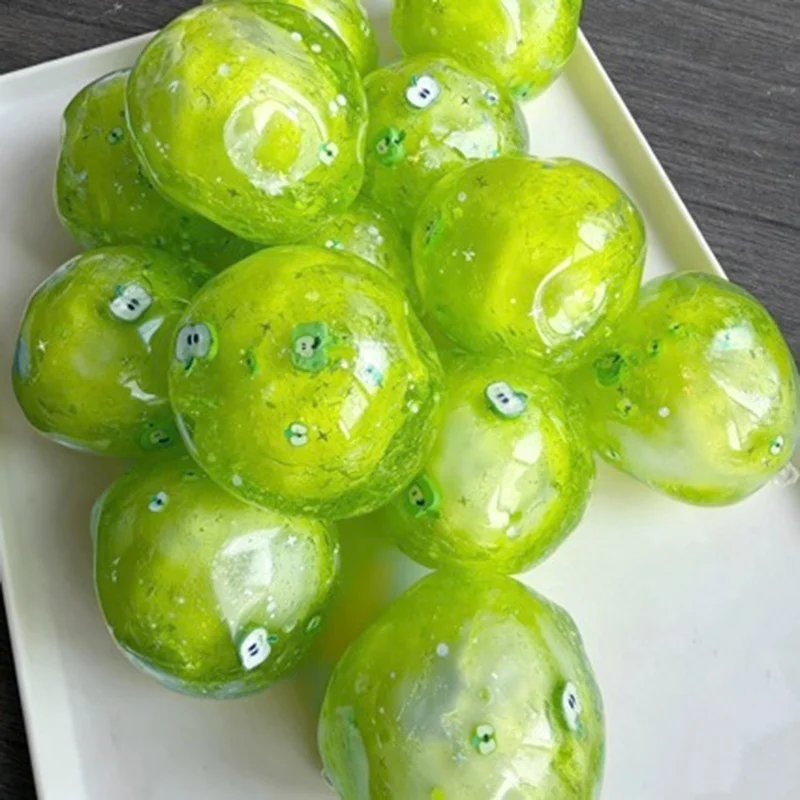 Green Apple Crunchy Squeeze Ball Stress Relief Fidget Toy ASMR Snow Crunch Sensory for Adults Decompression Anxiety Calming Gift