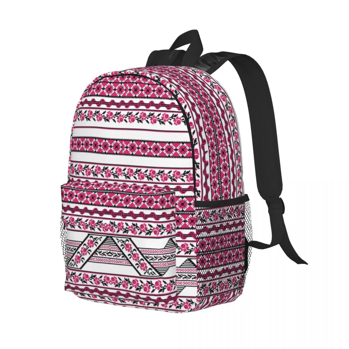 Bold Colorful Ukrainian Embroidery Vyshyvanka Backpacks Ukraine Bohemian School College Travel Bags Bookbag Fits 15 Inch Laptop