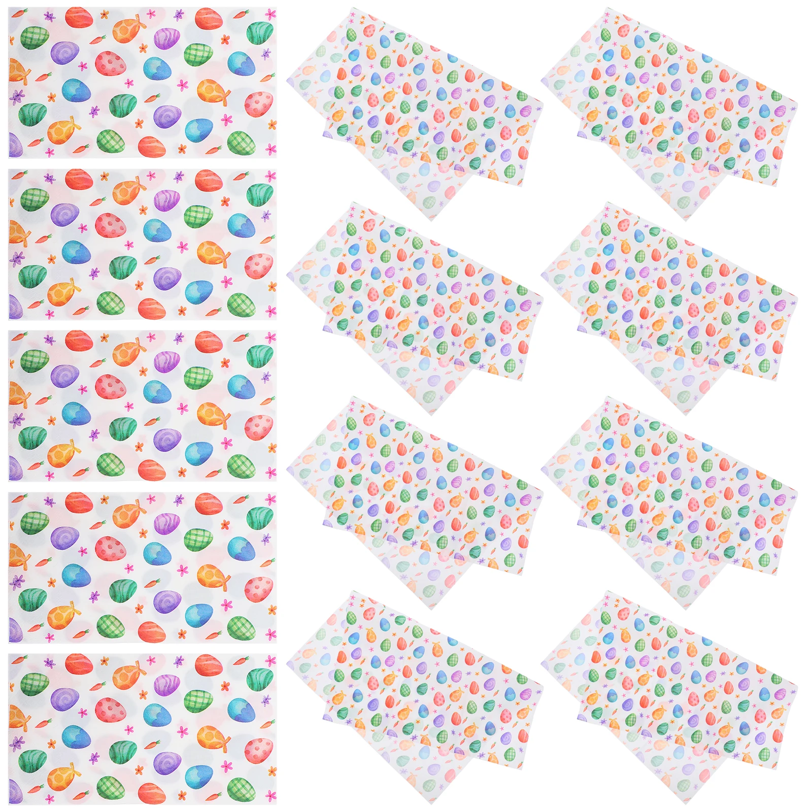 

20 Pcs Easter Napkins Disposable Decorative Party Paper Kids Holiday Bunny Egg Tea Utensil Towel Clean Tableware Plates