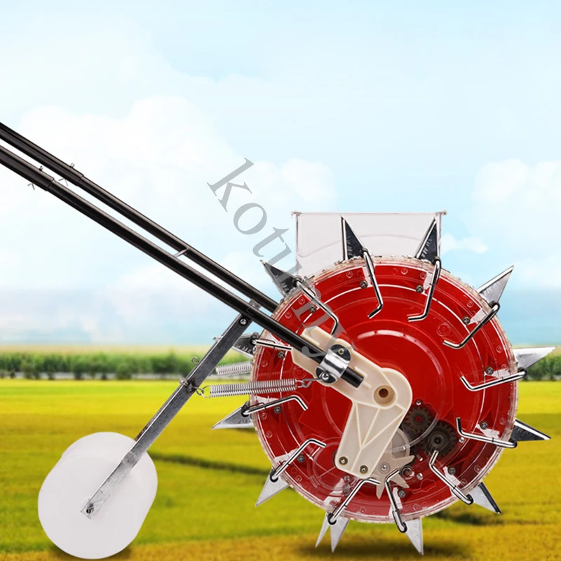 Hand-push Seeder Corn Cotton Soybean Peanut Planter Film-pressing Machine Seed Planting Tool