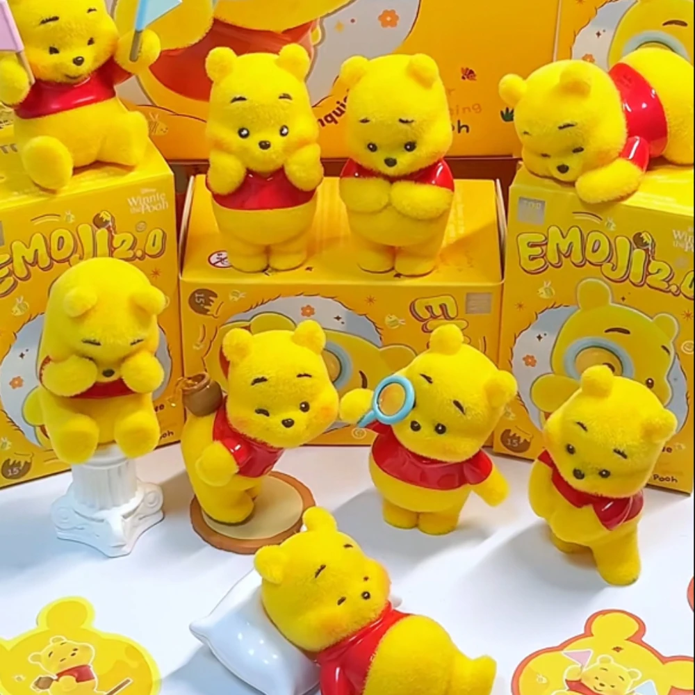 

Disney Winnie The Pooh Emoji 2.0 Surprise Bag Keychain Cute Blind Box Desktop Kawaii Action Figure Ornament Anime Doll Pendant