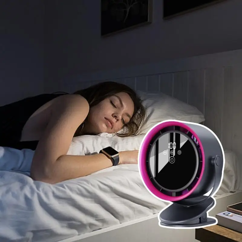 Fã poderoso e silencioso com bateria e textura plástica ajustável 5 velocidades N58D