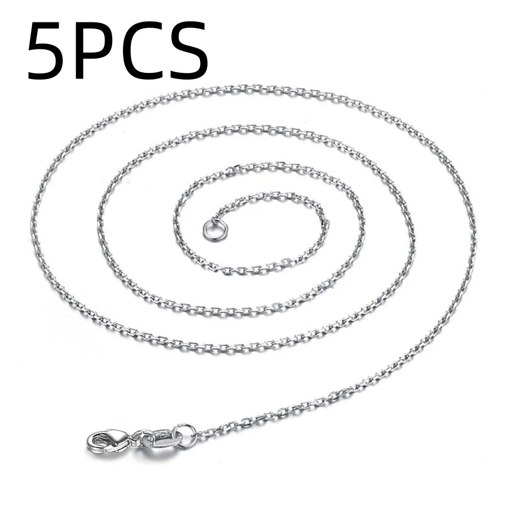 

5 шт. ожерелья с покрытием из белого золота, цепочка из стерлингового серебра 925 пробы для женщин, свадебные украшения, модные изысканные классические подарки на помолвку