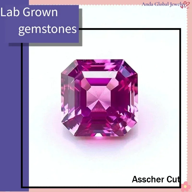 

L-Pink Color Lab Grown Sapphire for Jewel Making DIY Ring Necklace Earrings Main Materials with GRA Certificate Daily Matching