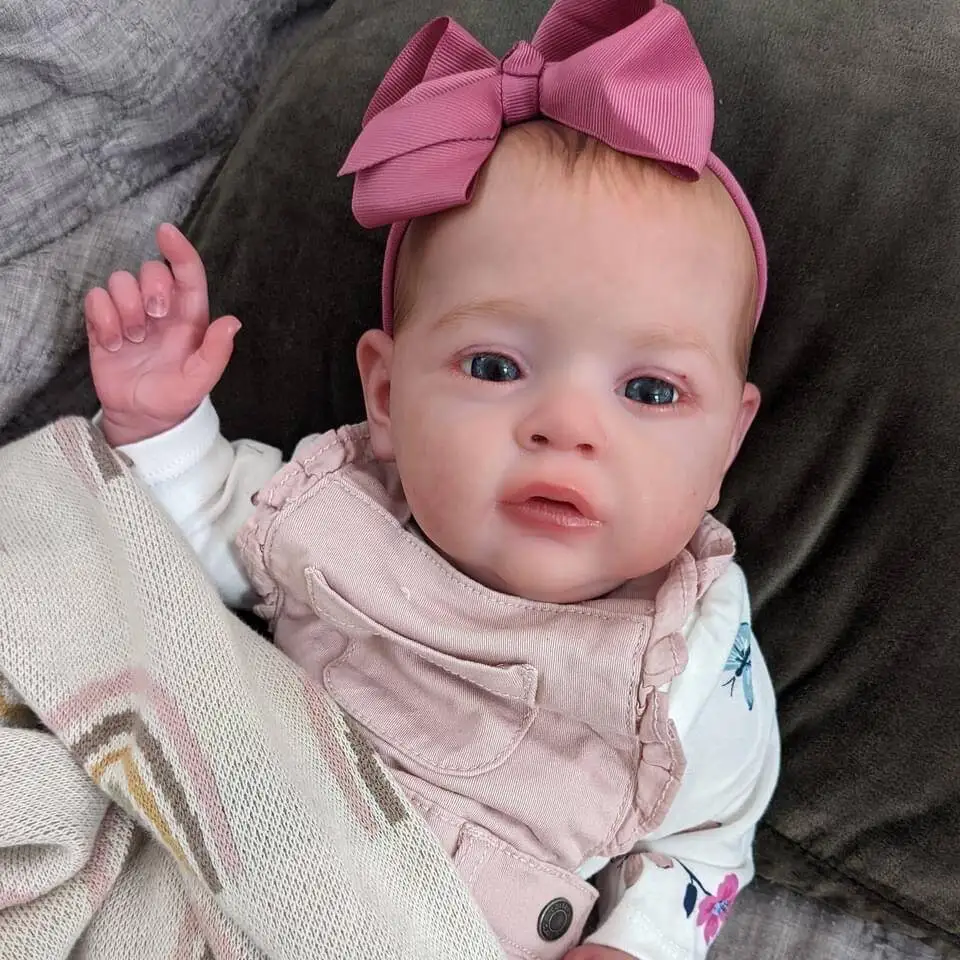 

NPK 50cm Maryann Lifelike Reborn Doll with Soft Body Hand-Painted Detailed Features Visible Veins Realistic 3D Skin Tone