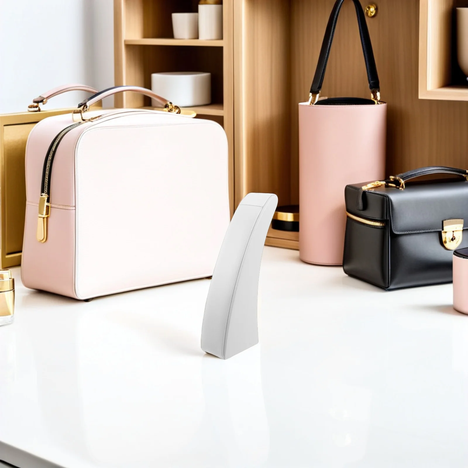 

White Jewelry Display Stand Acrylic Modern Minimalist Necklace Bracelet Holder for Showroom Store Home Decoration Accessories