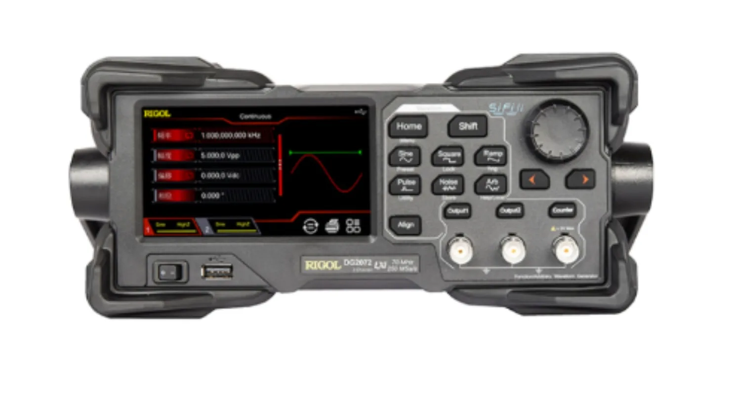 1pc Rigol DG2072 70 MHz Generator, 2 Outputs, 160 Signals, 16 Mpts Memory-*SY