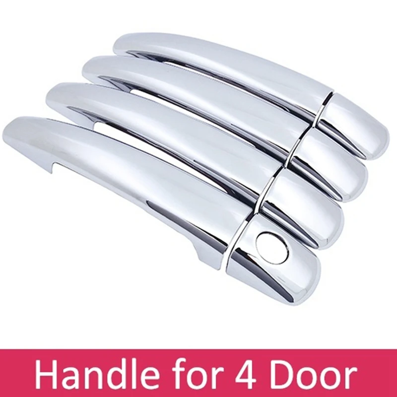 for Peugeot 208 2012-2018 Luxuriou Chrome Exterior Door Handle Cover Car Accessories Stickers Trim Set