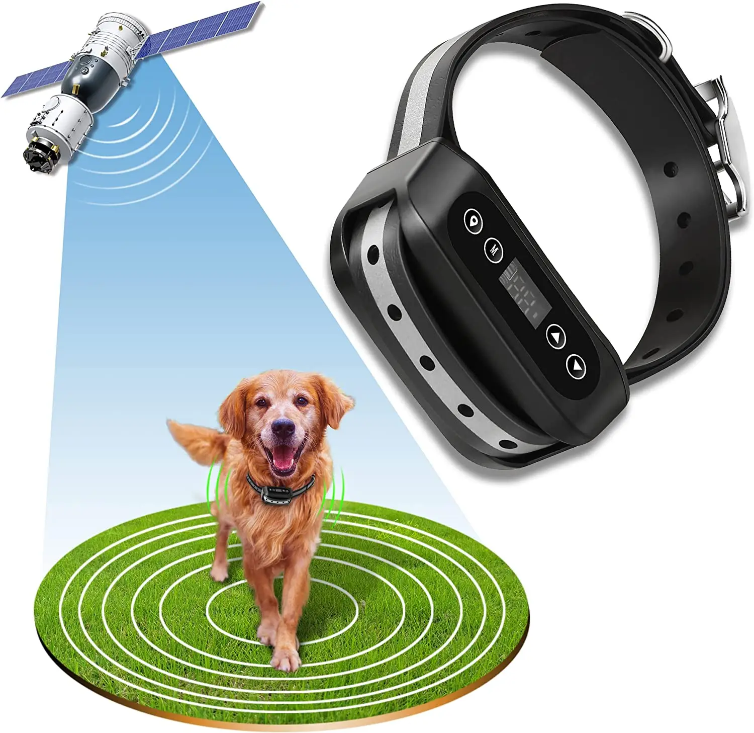 GPS Anti Runaway Pet Dog Wireless Electric GPS Boundary Fence Containment System Easy Setup Outdoor Use Waterproof Rechargeabe