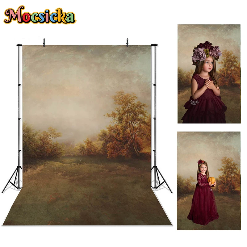 Vintage Scenery Oil Painting Photography Background Baby Art Portrait Adult Birthday Photo Backdrop Wedding Studio Photo Props