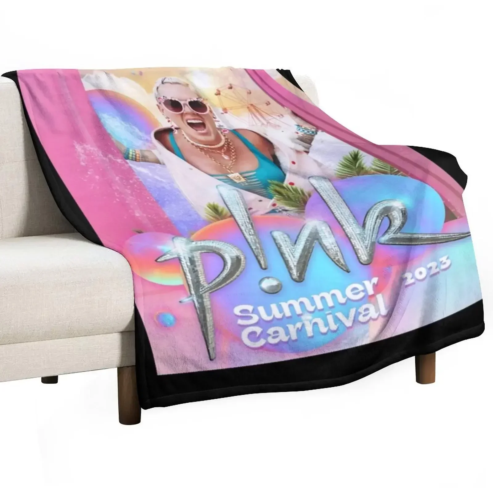 

2023 pink summer tour carnivale Classic T-Shirt Throw Blanket Decorative Sofa Thermals For Travel Baby Sofa Quilt Blankets