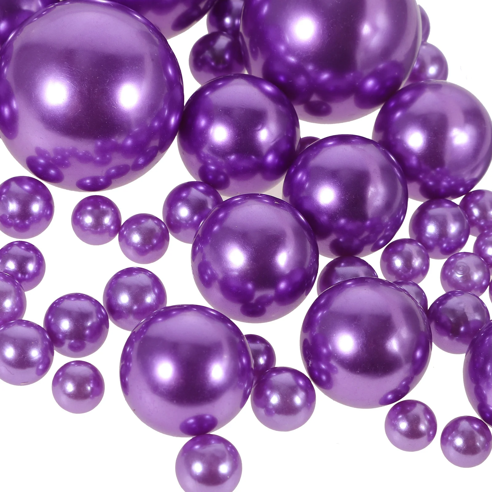 125 Pcs Vase Decor Artificial No Hole Faux Pearls for Craft Projects Wedding Birthday Party Bridal Accessories Crystal