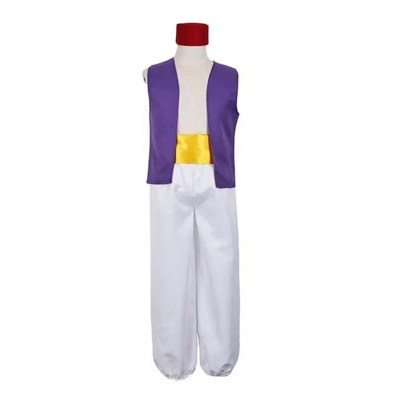 Um adulto crianças aladdin lâmpada príncipe homem aladdin traje halloween anime cosplay fantasia vestido adam príncipe trajes