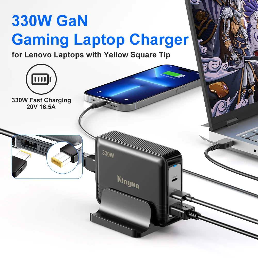 

330W charger for Lenovo GaN adapter GX21F23045 Legion 7i 5i 5 Pro Ryzen 9 RTX 4060 4070 4080 4090 3050 ti power cord adl300sdc3a