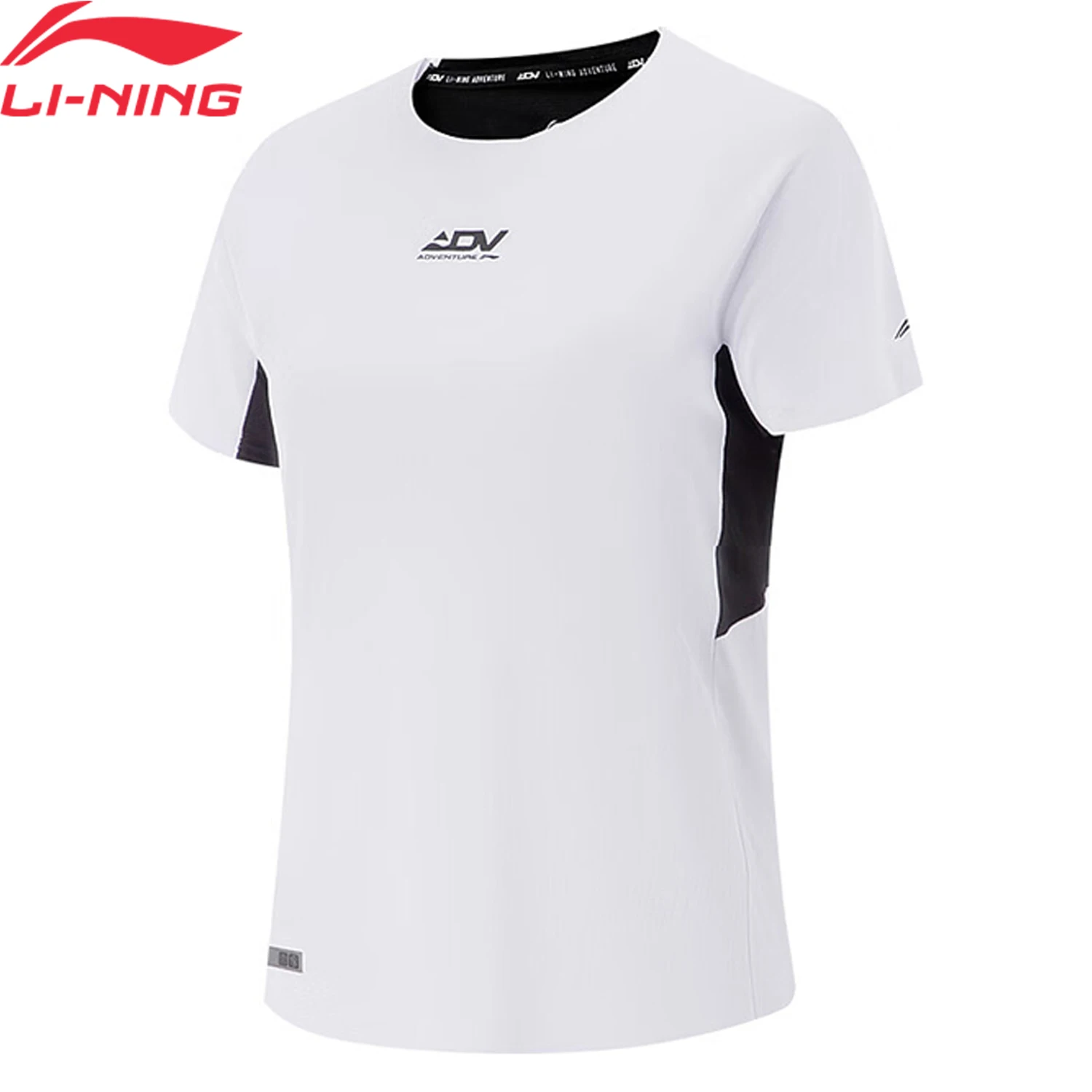 تي شيرت نسائي للجري من Li-Ning بقصة عادية جافة 88% بوليستر 9% صوف 3% إيلاستين ببطانة قابلة للتنفس في الهواء الطلق تي شيرت ATSV094