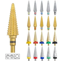 16mm Extra Long Triangle Cone Nail Drill Bits Tungsten Steel Carbide Milling Cutter Gel Remover Grinding Manicure Tool 3/32