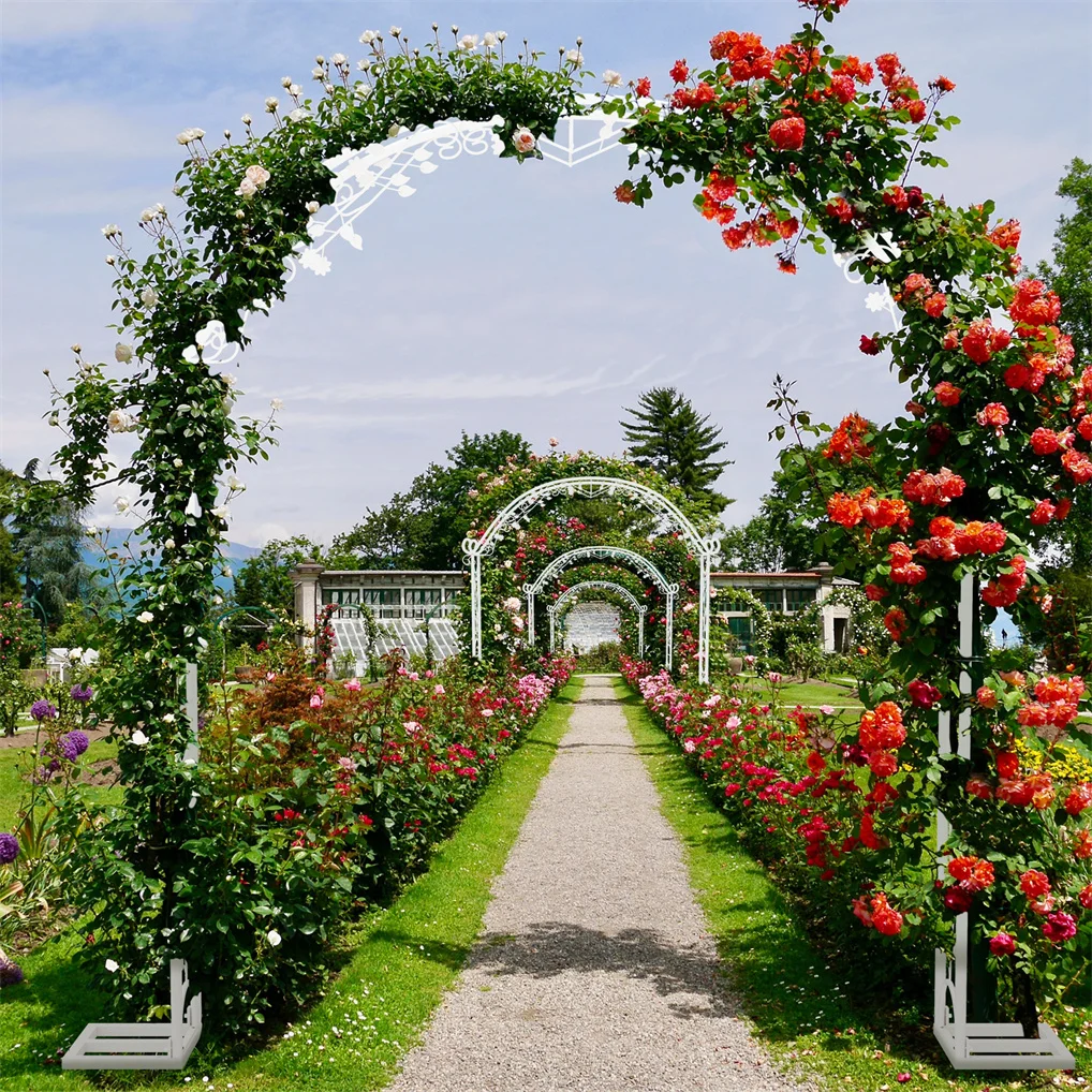 qp-Heavy Duty Metal Wedding Arch, Garden Arbor, Trellis, Archway, Pergola, Balloon Decor Backdrop Stand-